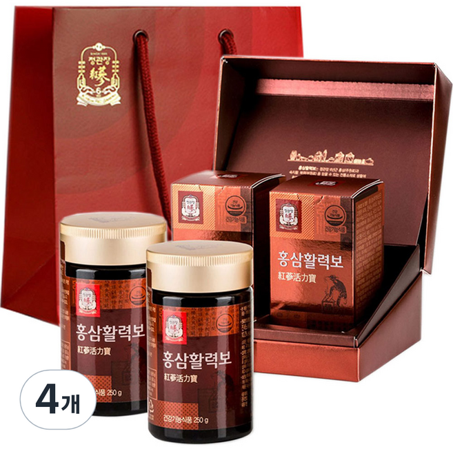 정관장 홍삼활력보, 250g, 4개