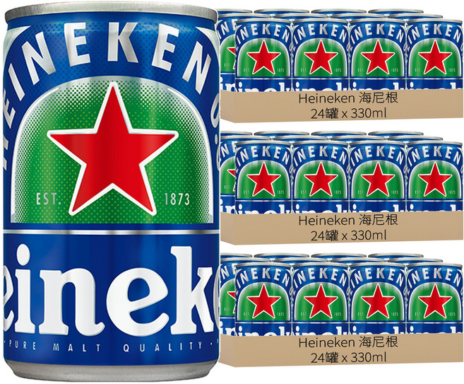 Heineken 海尼根 0.0零酒精啤酒, 330ml, 72罐