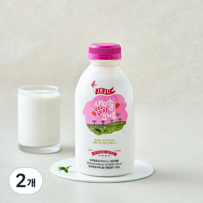 새미촐 딸기 요거트, 2개, 1개입, 500ml