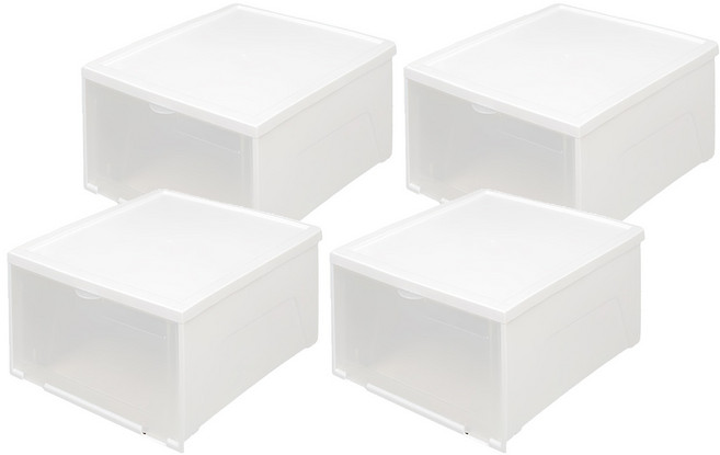 IRIS OHYAMA 愛麗思歐雅瑪 大尺寸收納鞋盒 NSB-L360 3kg, 透明, 4個