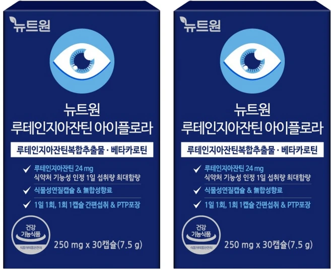 뉴트원 루테인지아잔틴 아이플로라 7.5g, 2개, 30정 - 쿠팡