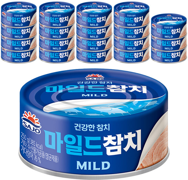 사조참치 마일드, 250g, 20개