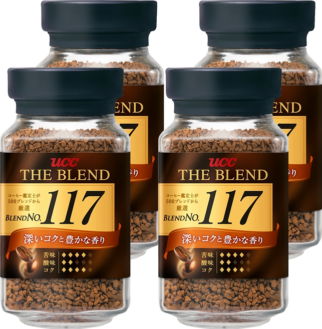 ucc THE BLEND 117即溶咖啡, 即溶咖啡粉, 90g, 4罐