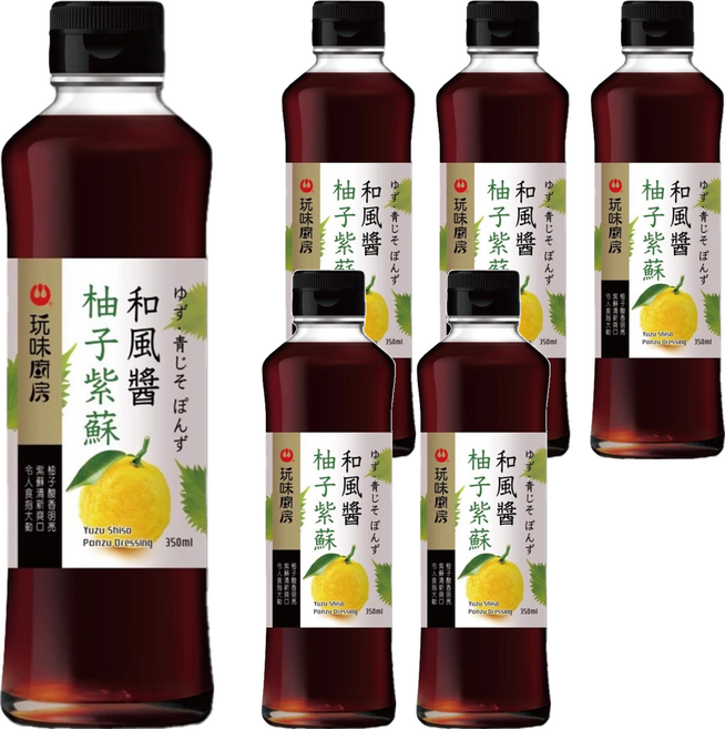 萬家香 玩味廚房 柚子紫蘇和風醬, 350ml, 6瓶
