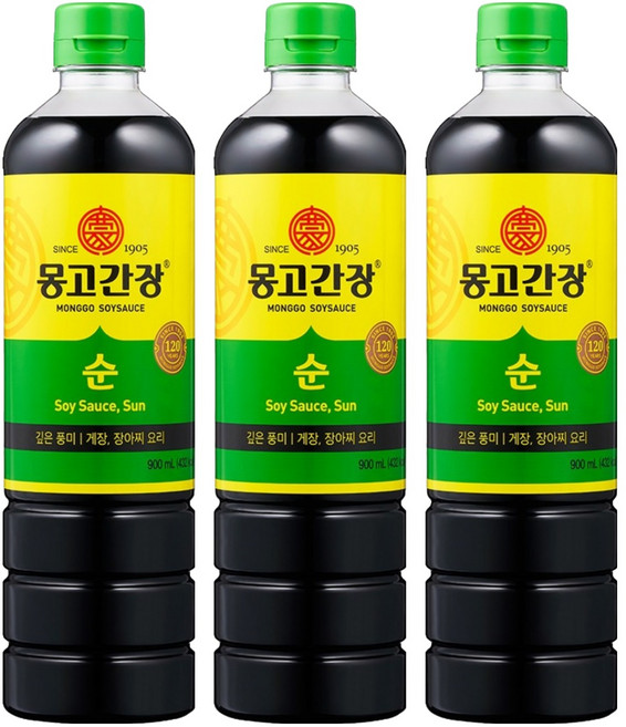 몽고간장 순간장, 900ml, 3개