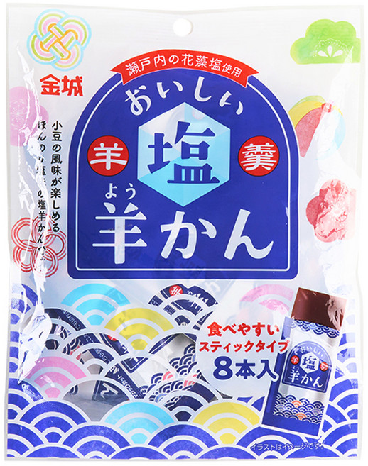 긴죠 오이시이 시오요깡 맛있는 소금 양갱, 123g, 1개