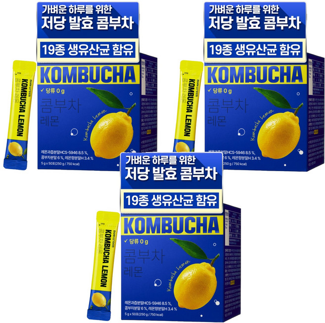 나우그린 레몬 콤부차, 5g, 50개입, 3개