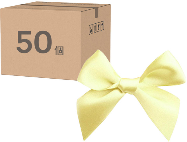 indi.k 成品緞帶, 50個, 奶油黃色