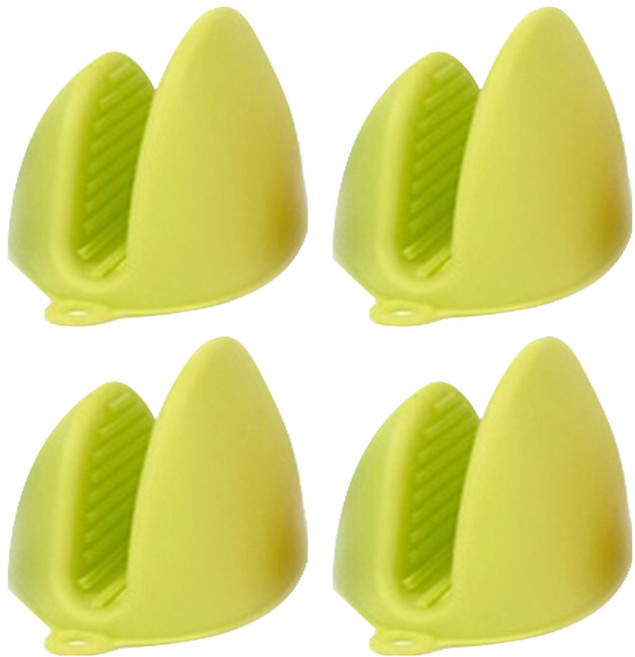 블럭마트 실리콘 냄비손잡이, 그린, 4개