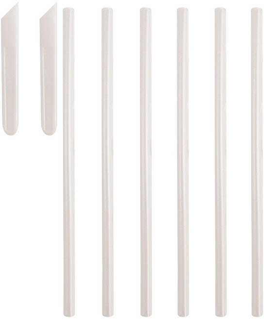 minono 米諾諾 矽膠吸管 附切刀直型6支 吸管0.8 x 24cm + 切割刀7.5 x 0.9cm, 1組, 6支