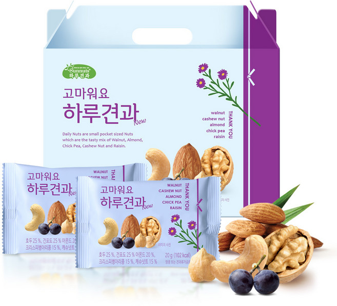 하루견과 고마워요 믹스넛, 20g, 30개