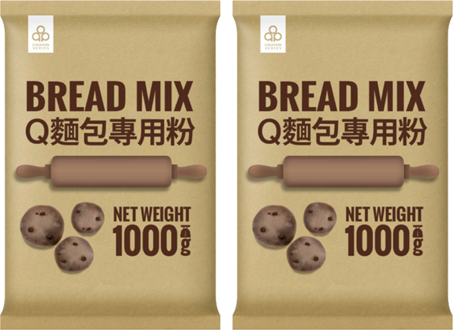 開元食品 Q麵包專用粉, 1kg, 2包