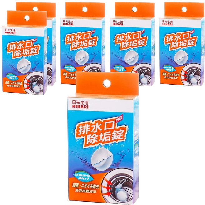 HIKARI 日光生活 排水口除垢錠 3入, 200g, 6盒