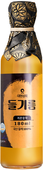 대현상회 저온압착 국산 들기름, 180ml, 2개