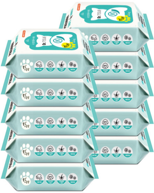닥터티슈 반려동물 물티슈 똥꼬&손발, 30개입, 10개