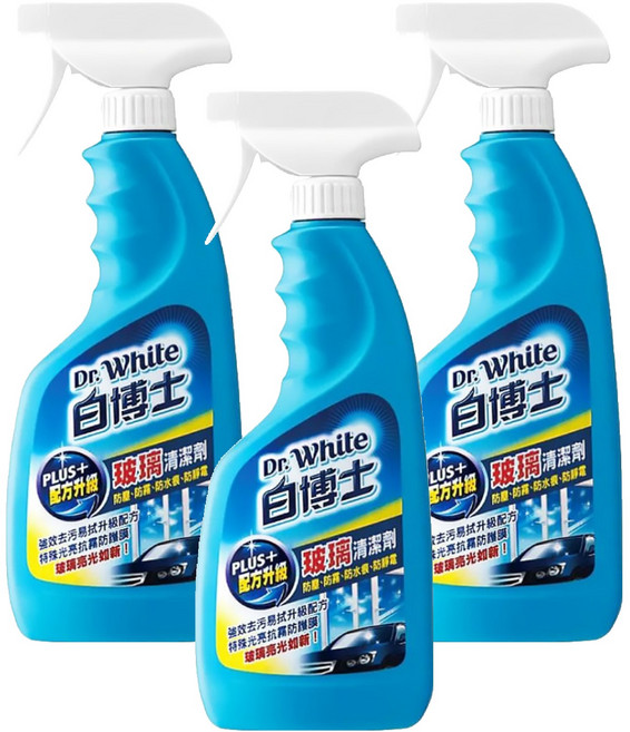 Dr.White 白博士 玻璃PLUS清潔劑, 600ml, 3瓶
