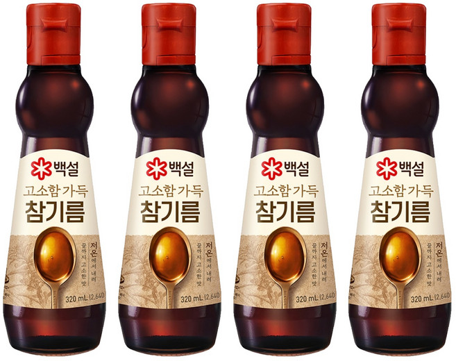 백설 진한참기름, 320ml, 4개