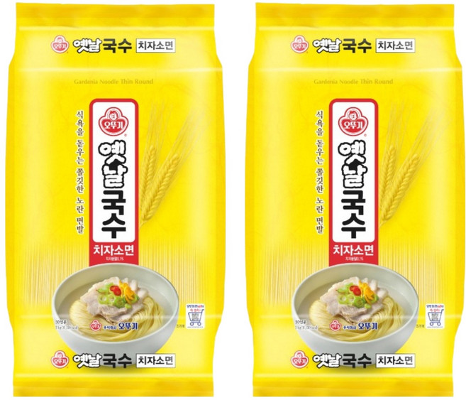 오뚜기옛날 국수 치자소면, 3kg, 2개