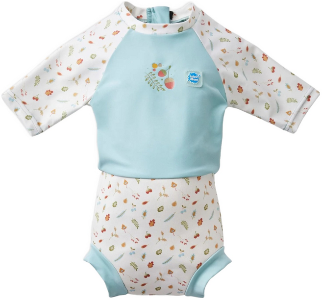 Splash About Happy Nappy Sunsuit 抗UV連身版游泳尿布褲 森林小橡果 2~3歲, XL, 1件