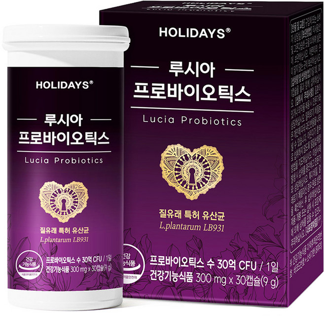 홀리데이즈 루시아 프로바이오틱스 질유래 유산균, 30정, 1개