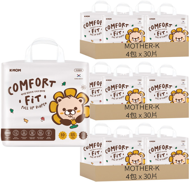 MOTHER-K COMFORT FIT 雲柔鎖水褲型玩睡褲 15kg, 360個, 超大碼 (2XL)