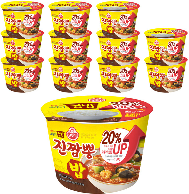 오뚜기 맛있는 컵밥 진짬뽕밥, 217.5g, 12개