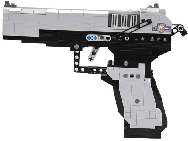 CaDA 咔搭 M23 手槍樂高相容積木, 1個, 多色