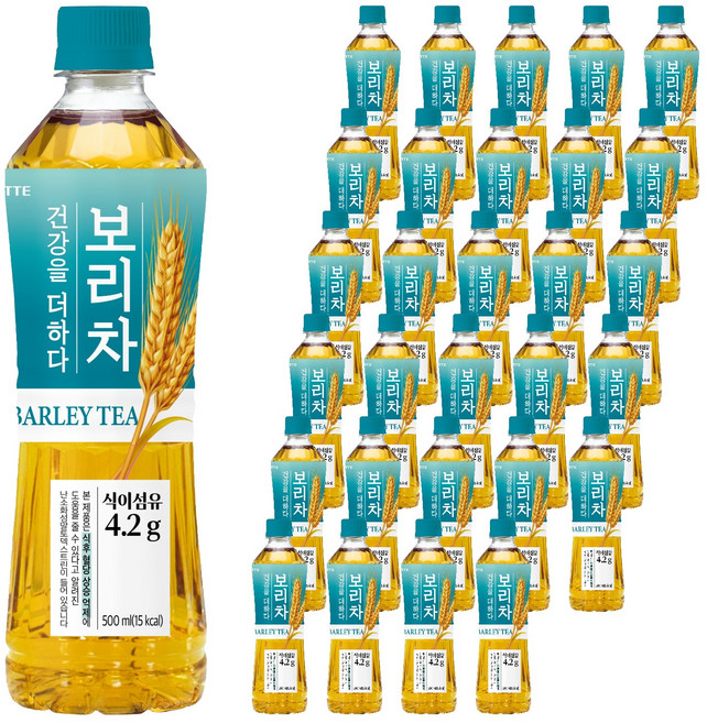 롯데칠성음료 더하다 보리차 PLUS, 500ml, 30개