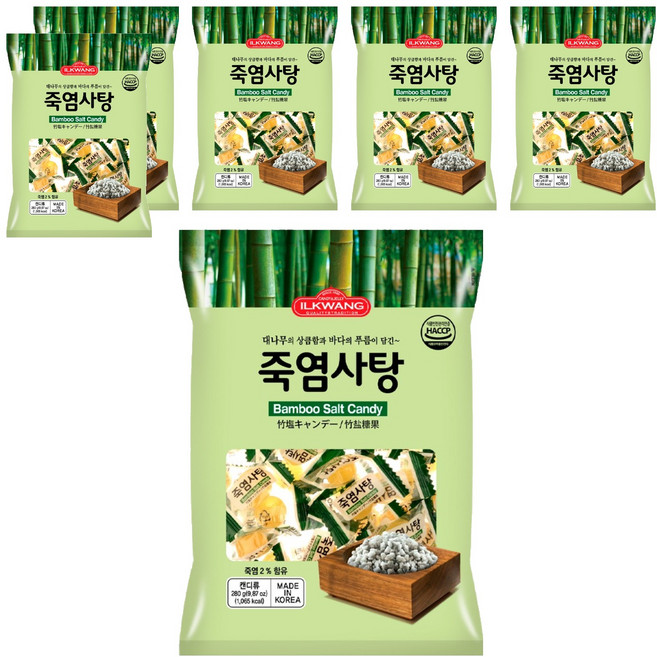 일광제과 죽염 사탕, 280g, 6개