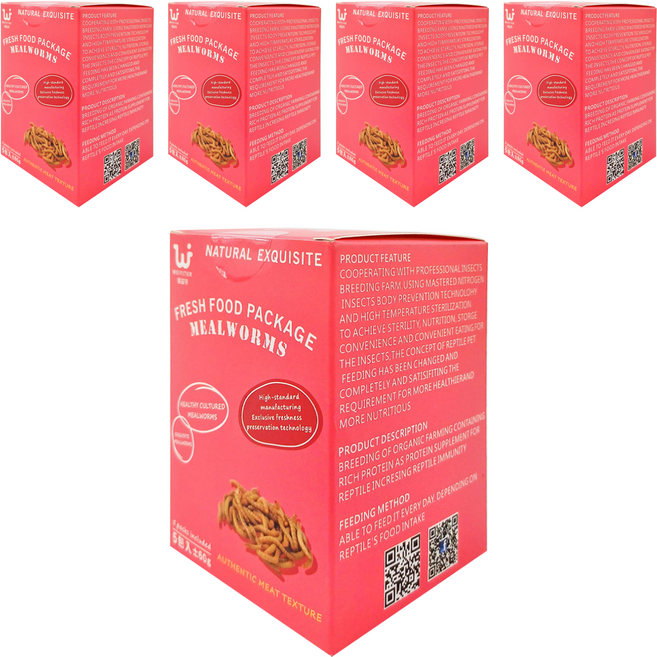 WEIYITER 維益特 台灣公司貨 麵包蟲鮮食包 5包, 60g, 5盒