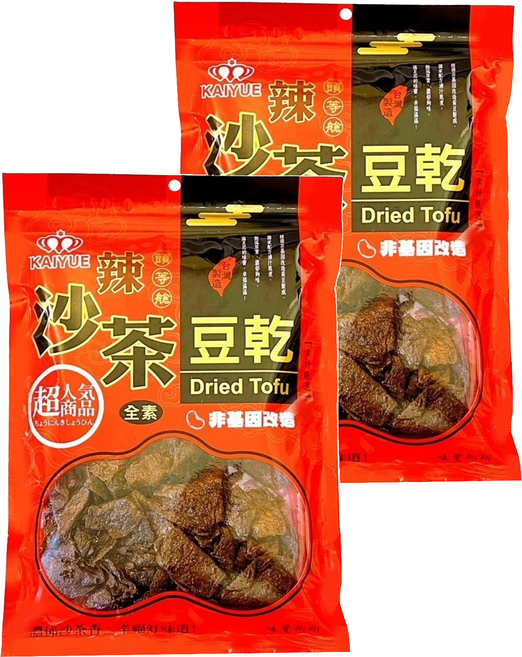 凱岳 頭等艙 全素辣沙茶豆乾, 300g, 2包