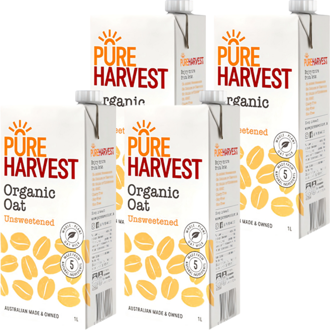 PURE HARVEST 囍瑞 澳洲有機燕麥奶, 1L, 4瓶