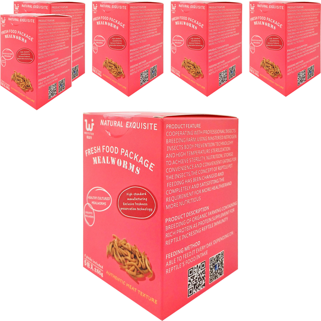 WEIYITER 維益特 台灣公司貨 麵包蟲鮮食包 5包, 60g, 6盒