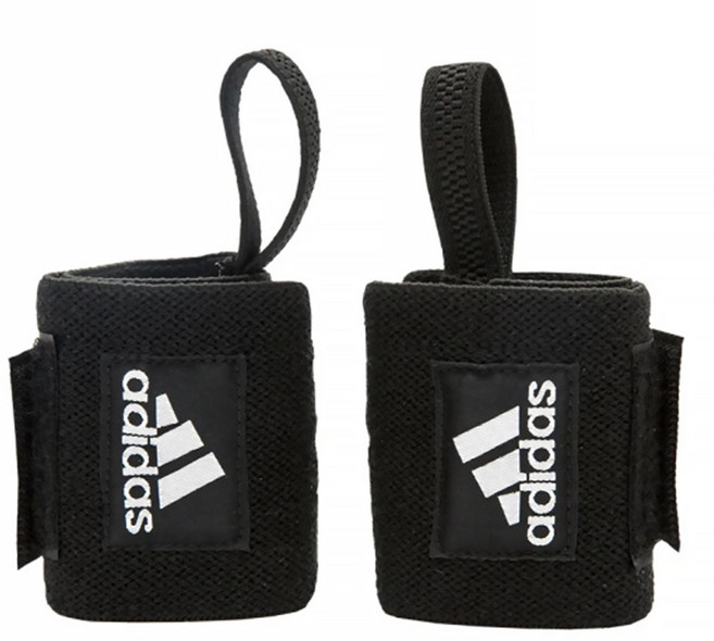 adidas 愛迪達 纏繞式護腕 ADAC-13100 2個, 黑色, 1組