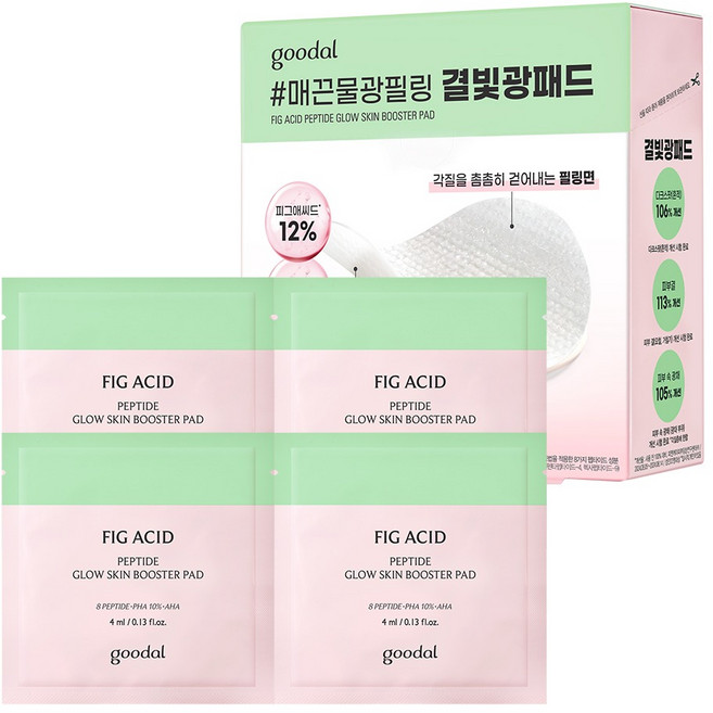 goodal 無花果胜肽煥膚棉片 4ml, 1個, 25枚入