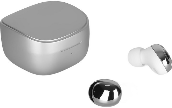 펭카 커널형 버즈 무선 이어폰, PB1004, 실버화이트