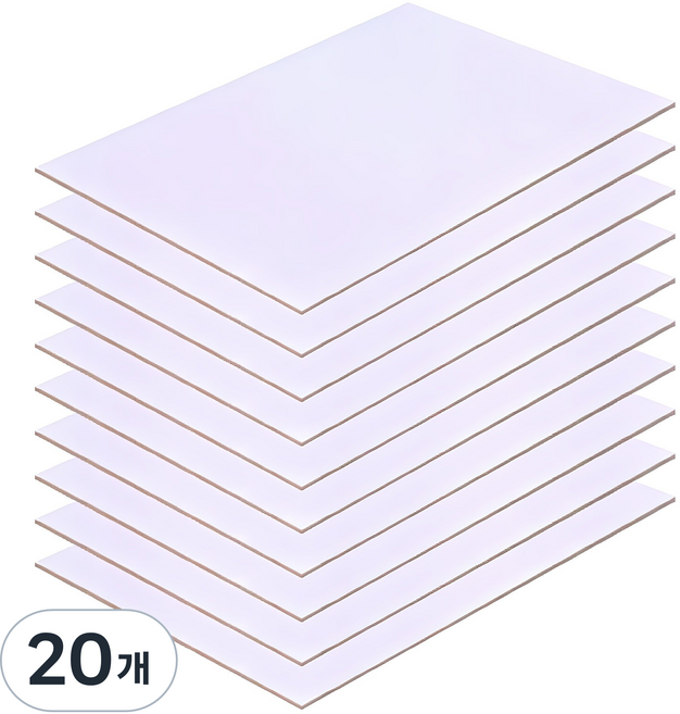 白色硬紙板 1T, 4開, 20個