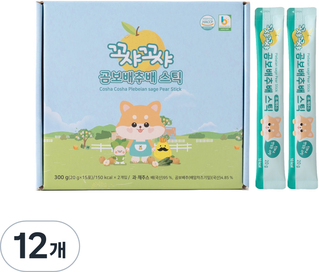 꼬샤꼬샤 곰보배추배 스틱, 20g, 180개