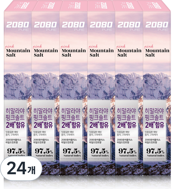 2080 粉紅鹽高山純淨PLUS牙膏, 150g, 24個