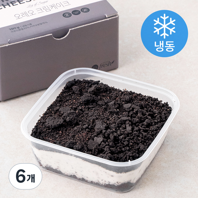 키토라푸드 글루텐프리 오레오 크림 케이크 (냉동), 6개, 190g