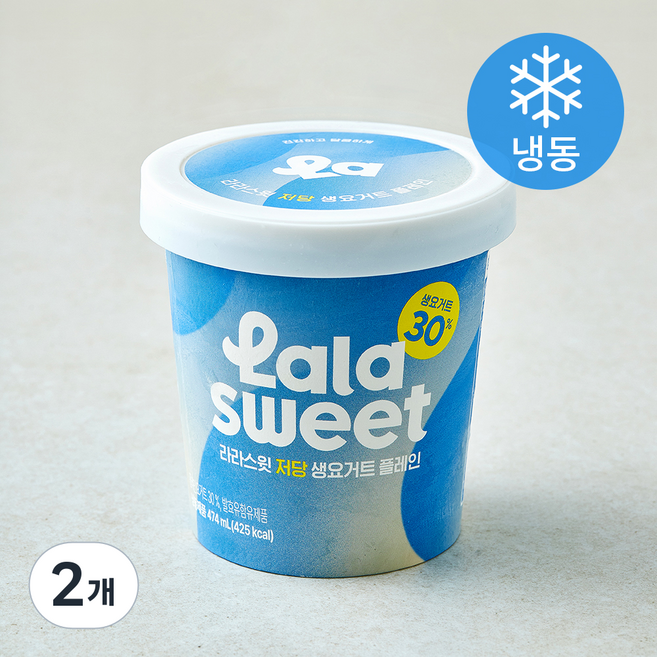 라라스윗 저당 생요거트 플레인 아이스밀크, 2개, 1개입, 474ml