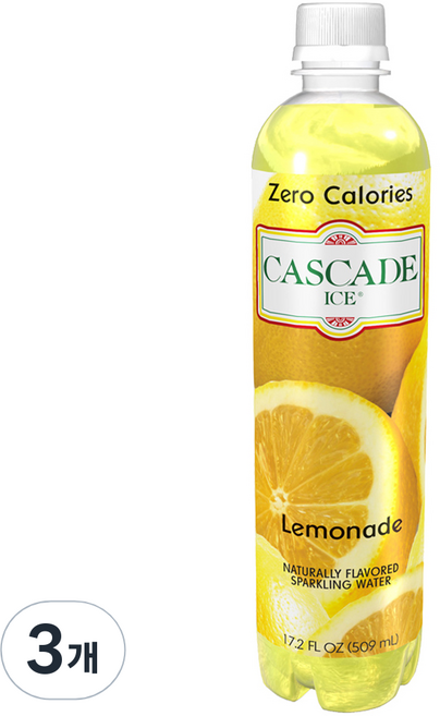 캐스케이드 스파클링 레모네이드, 509ml, 3개