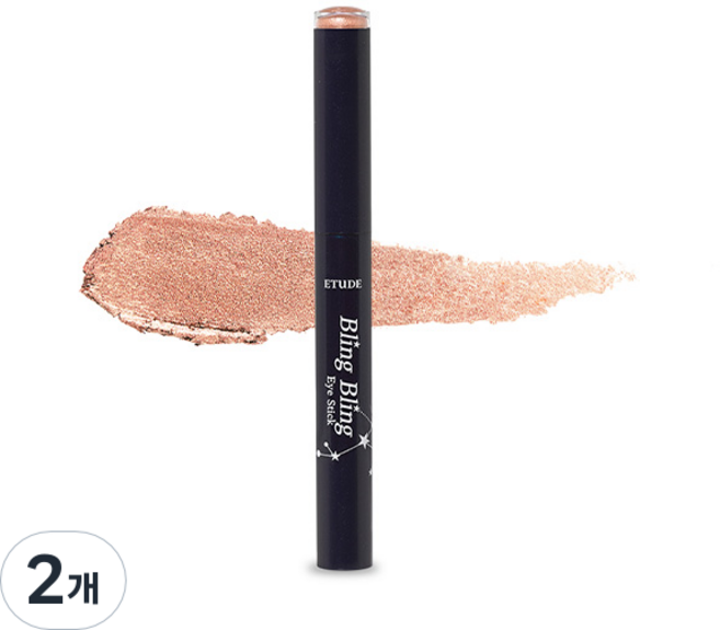 Etude House閃亮眼影棒 1.4g, 16號粉紅星雨, 2個