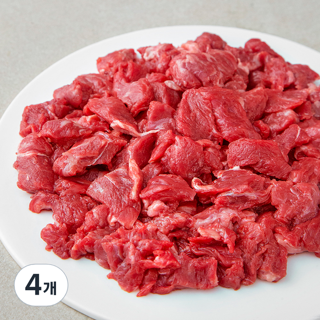 곰곰 한우 1+등급 사태 국거리용 (냉장), 300g, 4개