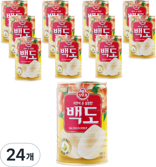 오뚜기 백도 반절, 400g, 24개