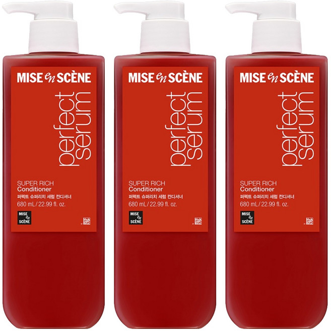 미쟝센 퍼펙트 슈퍼리치 세럼 컨디셔너, 680ml, 3개