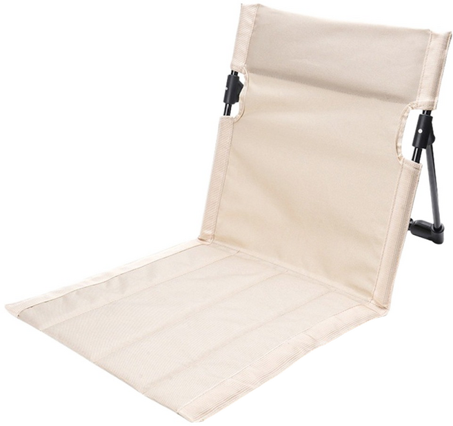 戶外折疊懶人椅, 1個, 米白色