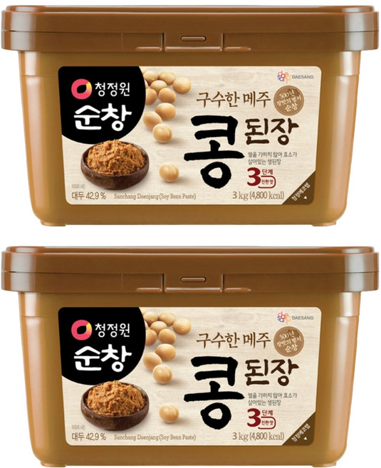 청정원순창 콩된장, 3kg, 2개