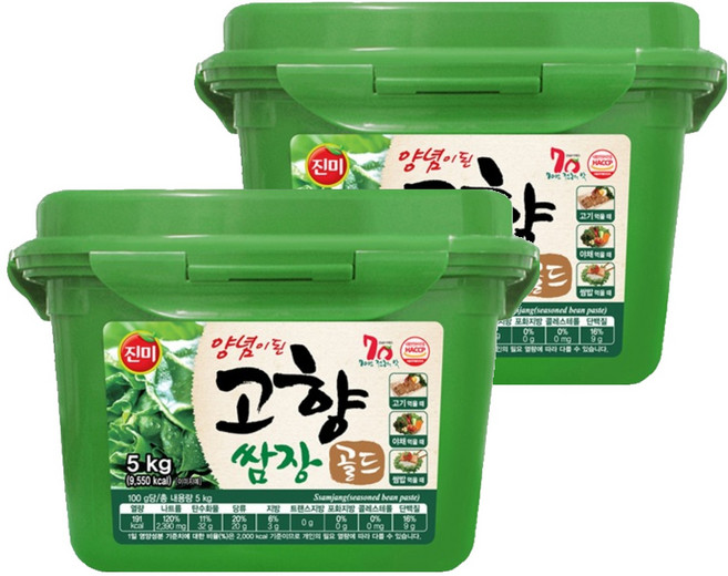 진미 고향쌈장 골드, 5kg, 2개