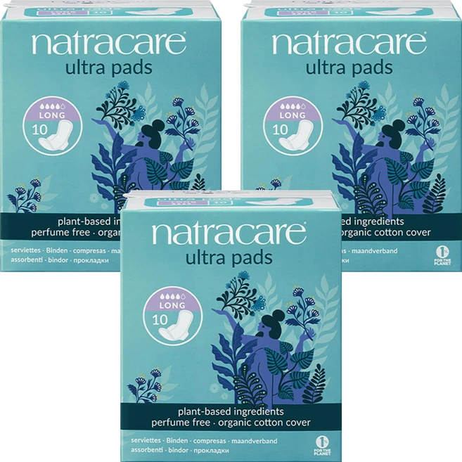 나트라케어 울트라 패드 생리대 날개형 롱, 대형, 10개입, 3개 - 쿠팡